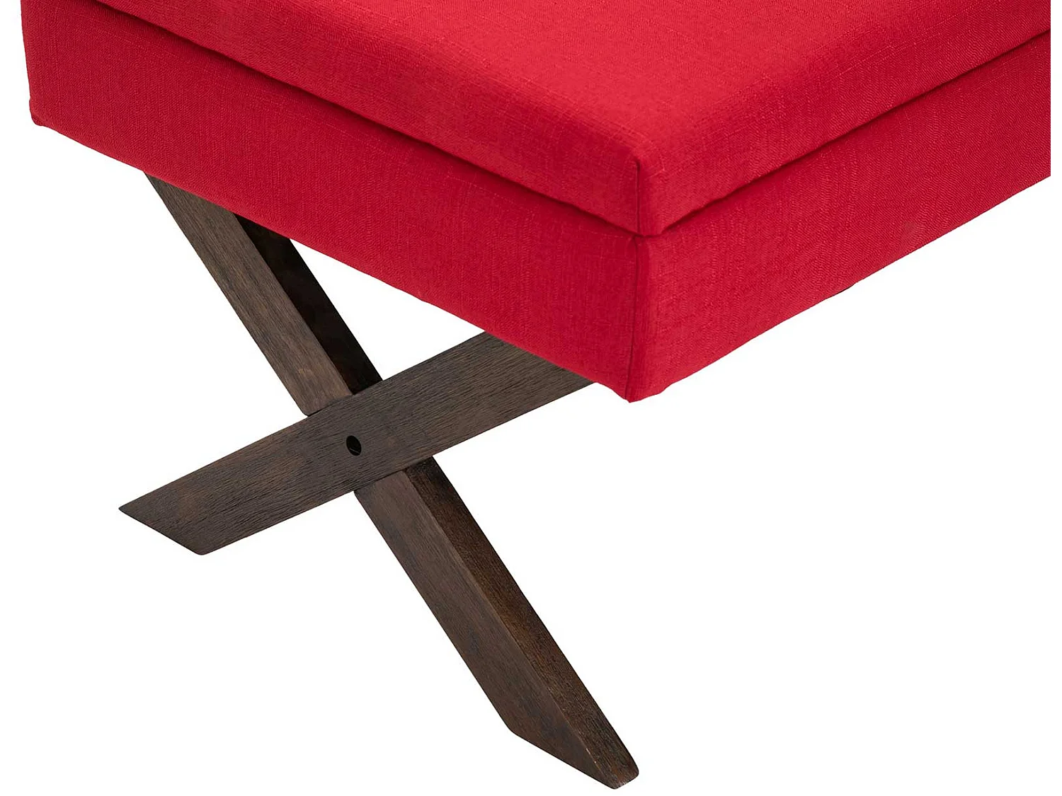 Banquette - Tissu & Bois - Rouge - Namaro