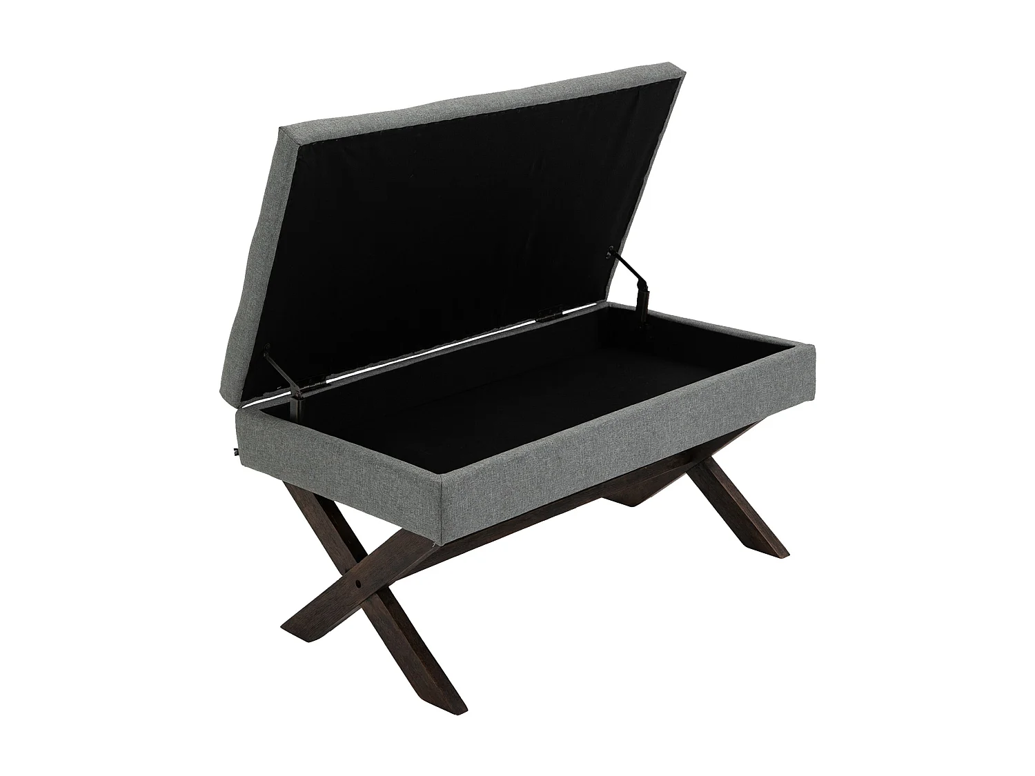 Banquette - Tissu & Bois - Gris - Namaro