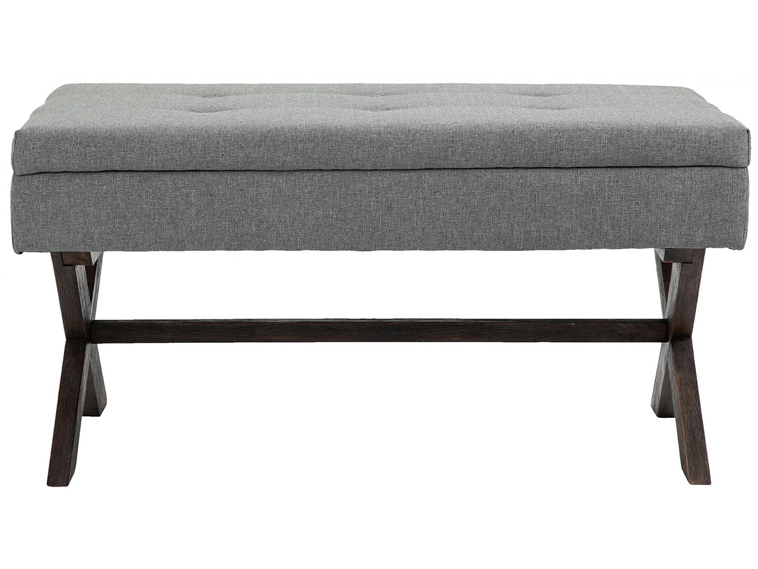 Banquette - Tissu & Bois - Gris - Namaro