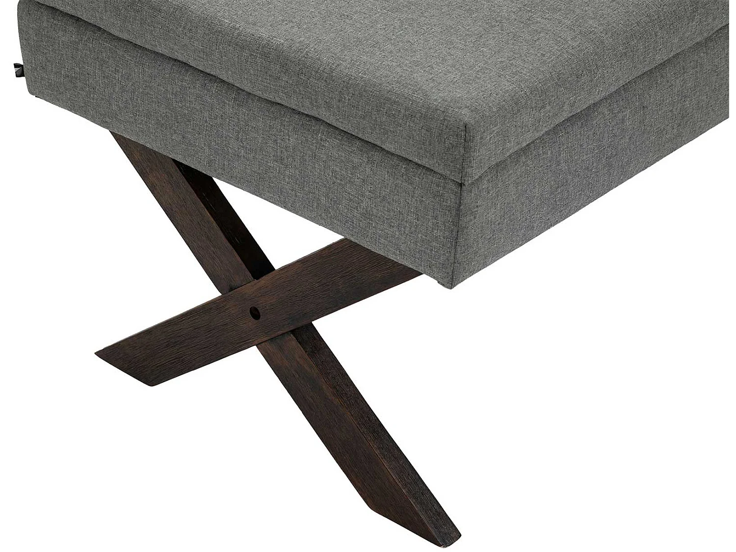 Banquette - Tissu & Bois - Gris - Namaro