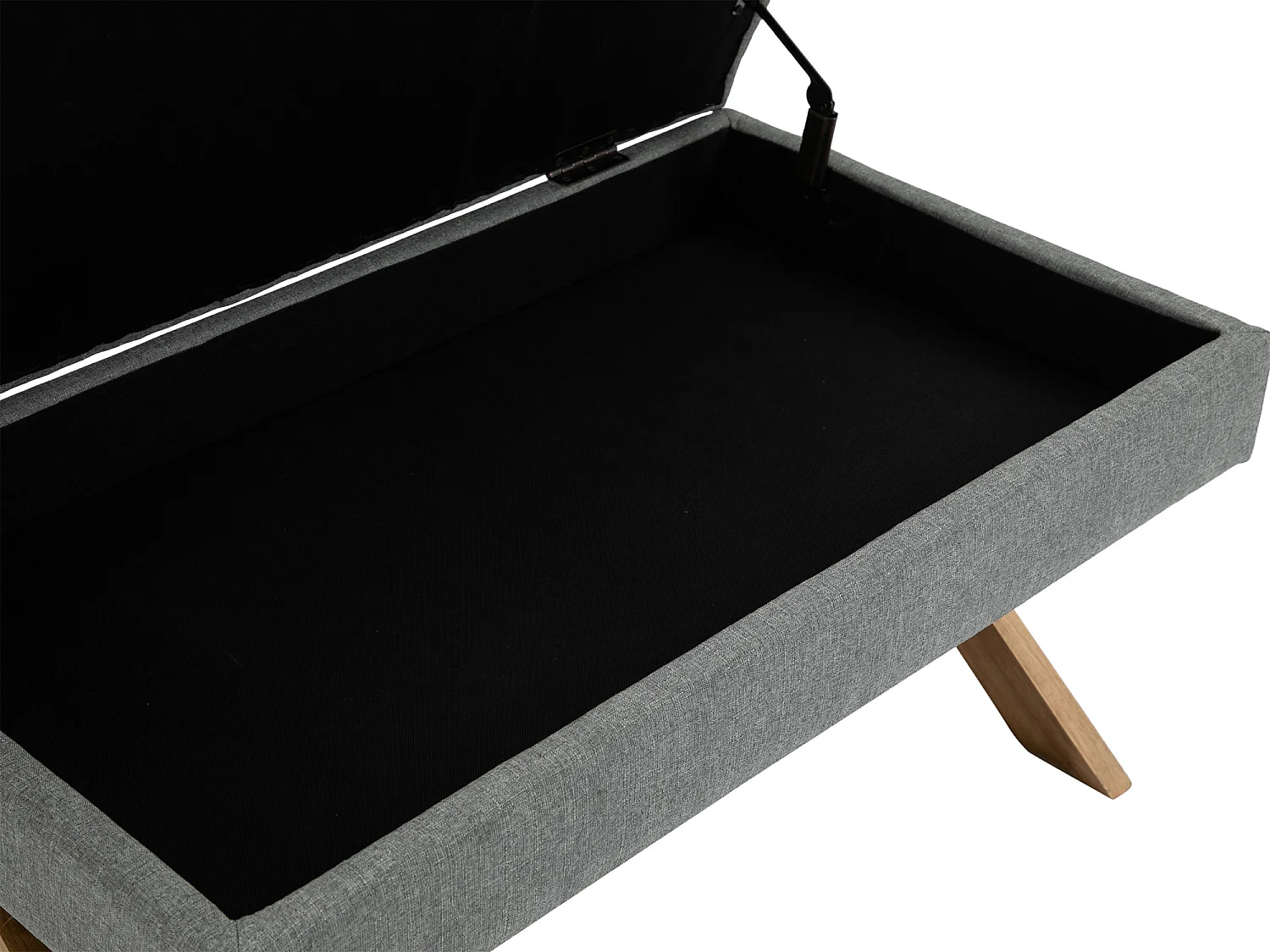 Banquette - Tissu & Bois - Gris - Namaro