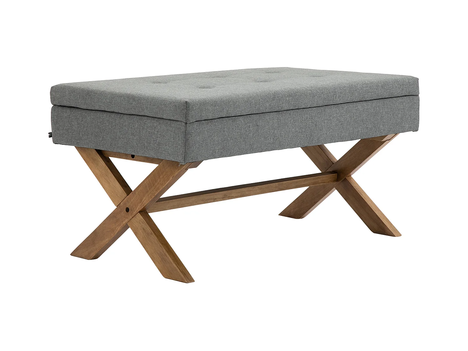 Banquette - Tissu & Bois - Gris - Namaro