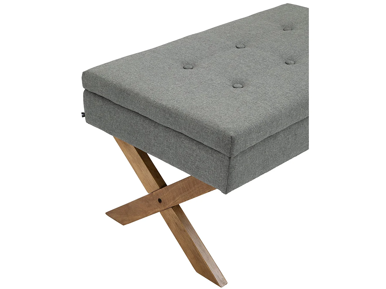 Banquette - Tissu & Bois - Gris - Namaro