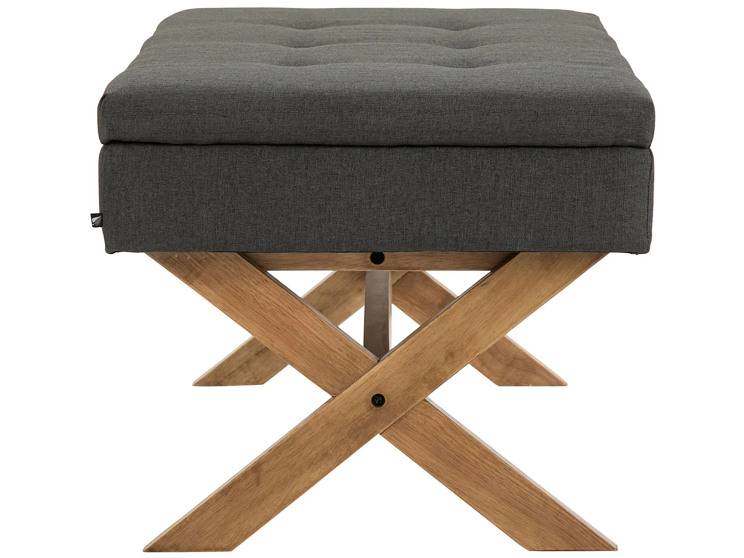 Banquette - Tissu & Bois - Gris foncé - Namaro