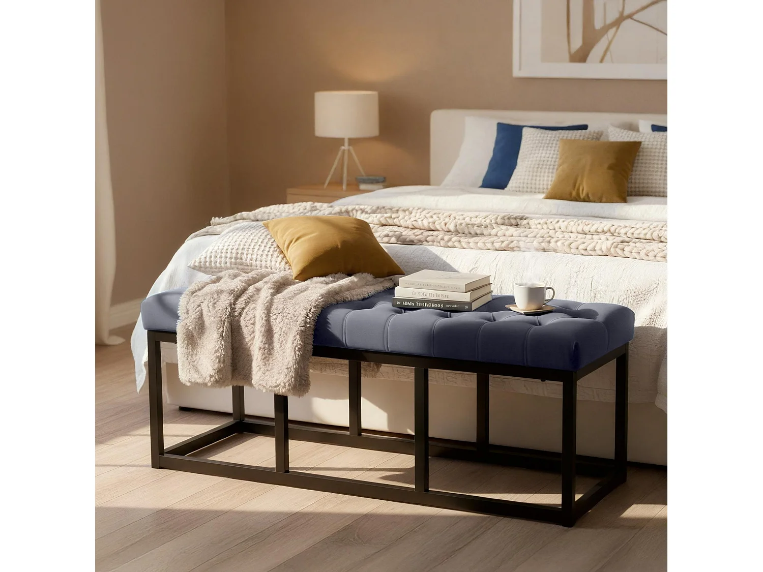 Banquette - Velours - Gris - Polson