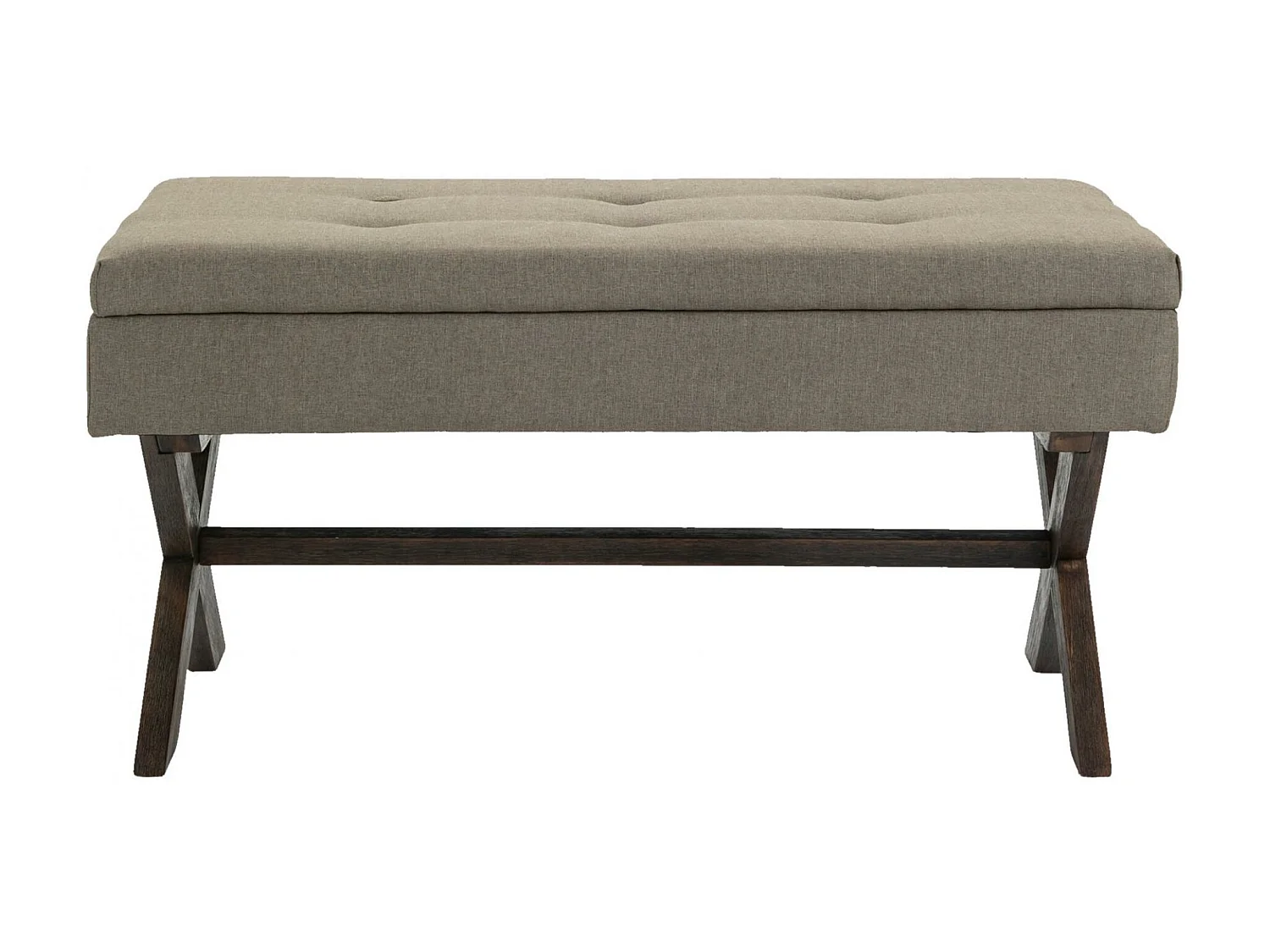 Banquette - Tissu & Bois - Taupe - Namaro