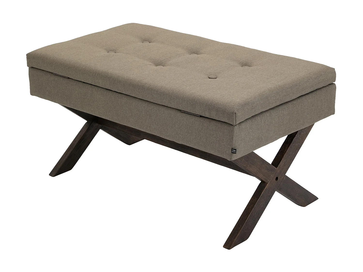 Banquette - Tissu & Bois - Taupe - Namaro