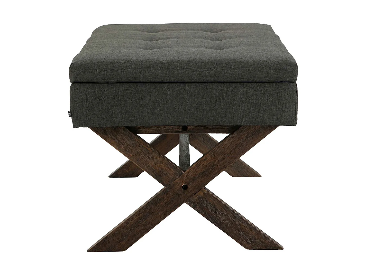 Banquette - Tissu & Bois - Gris foncé - Namaro