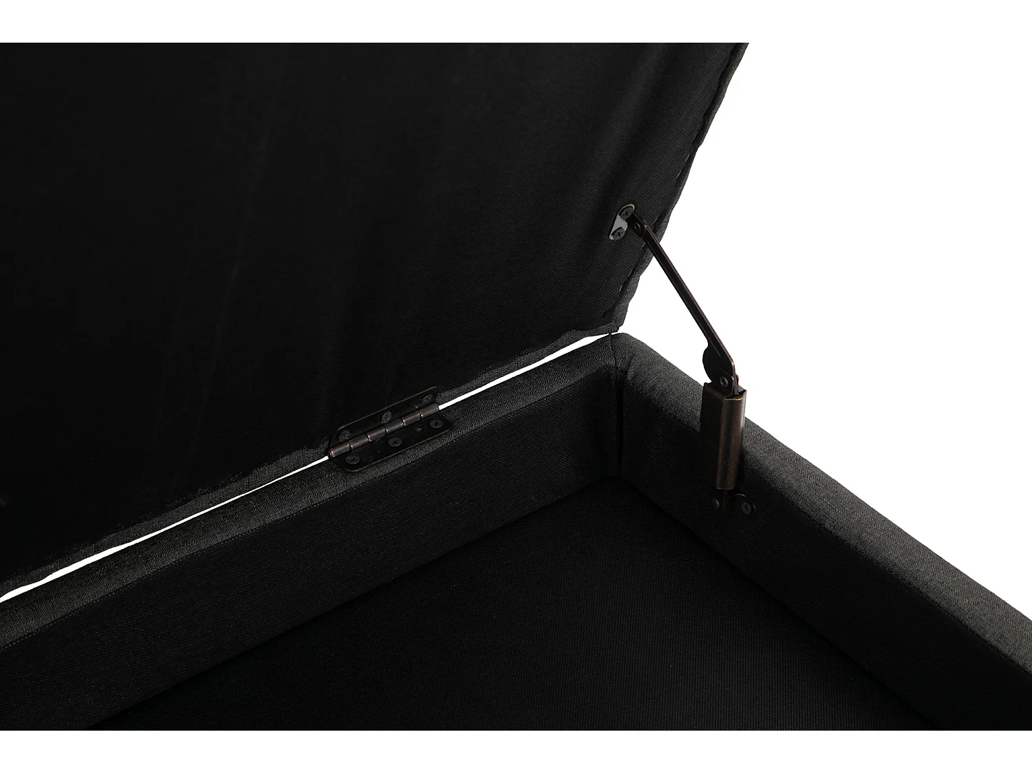 Banquette - Tissu & Bois - Gris foncé - Namaro