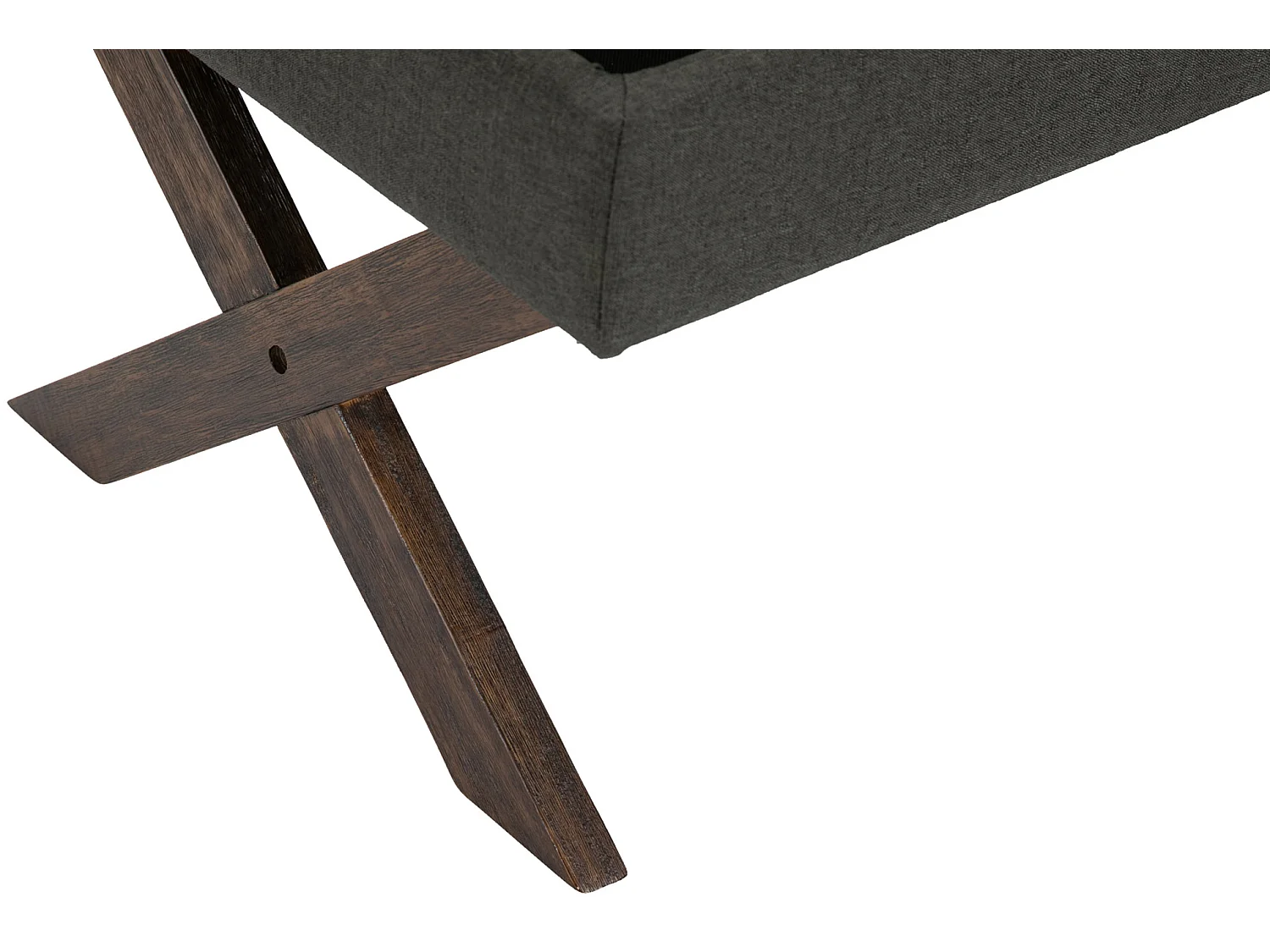 Banquette - Tissu & Bois - Gris foncé - Namaro