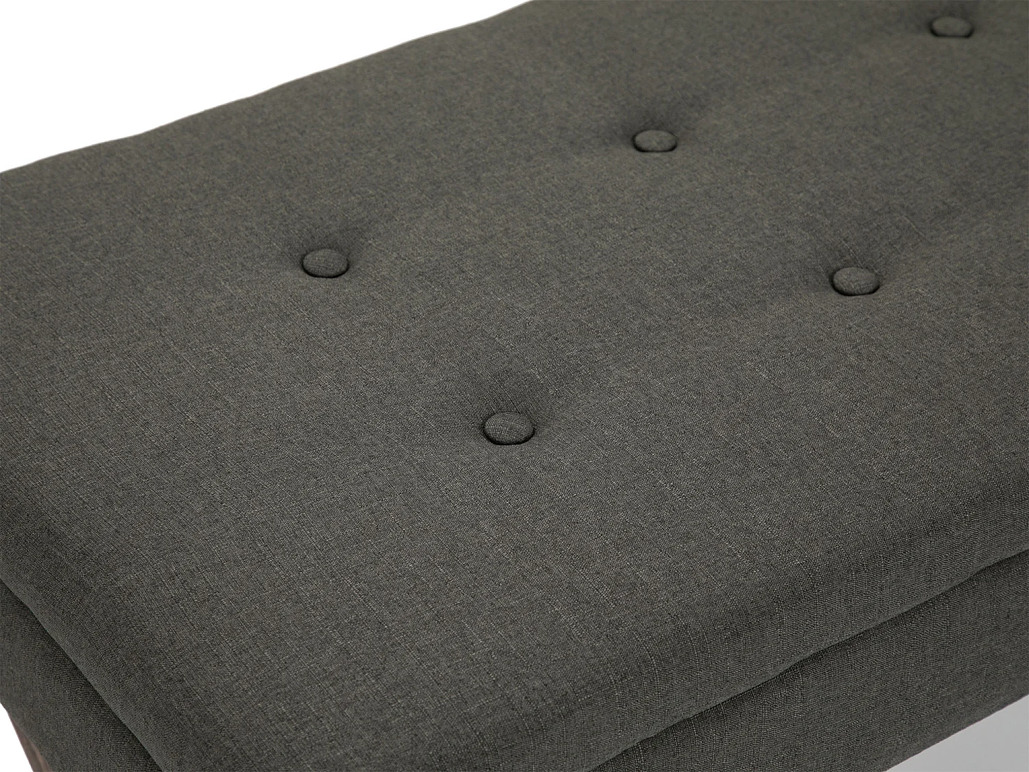 Banquette - Tissu & Bois - Gris foncé - Namaro