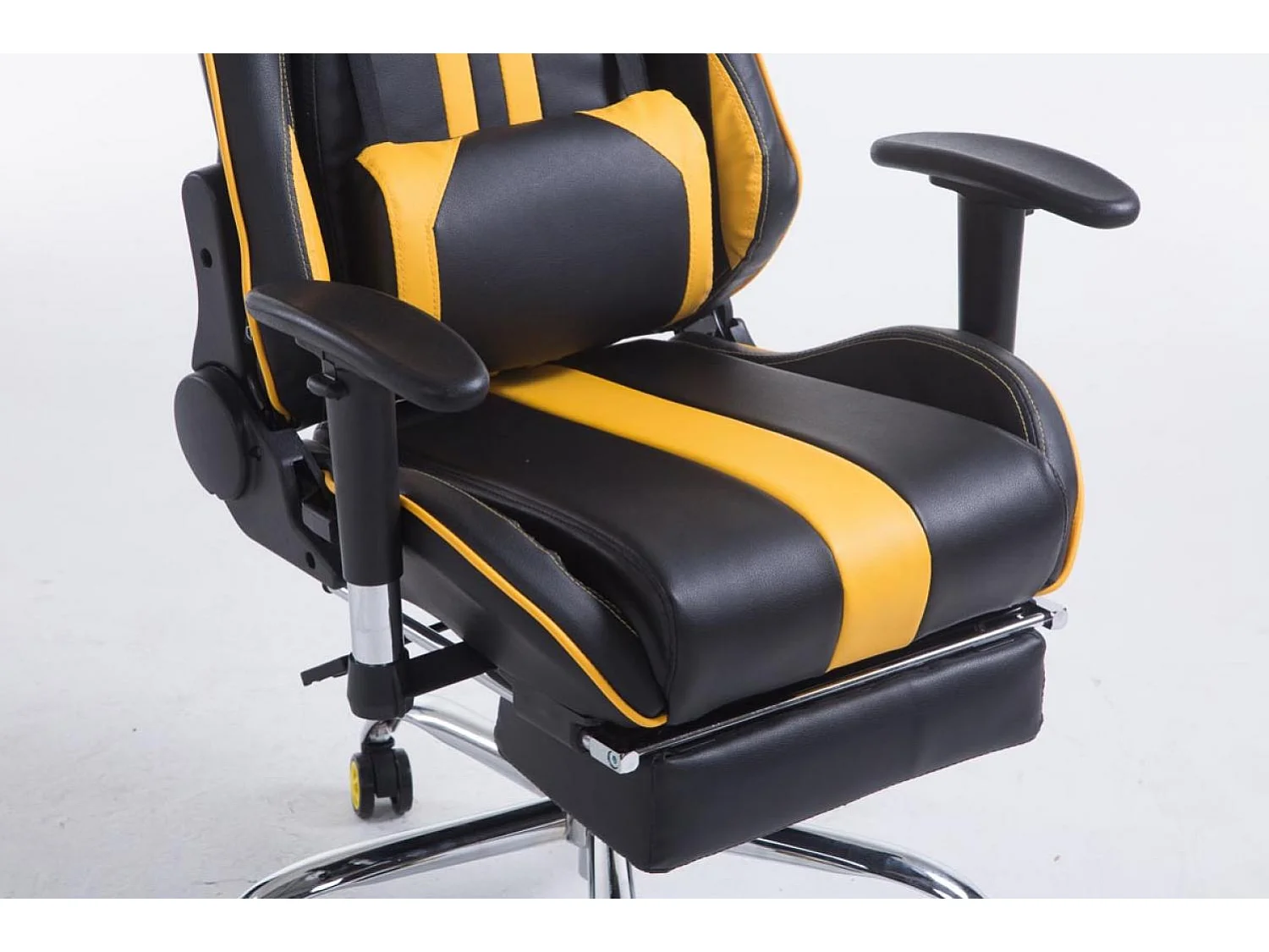 Chaise de bureau - Similicuir - Noir / Jaune - Limit