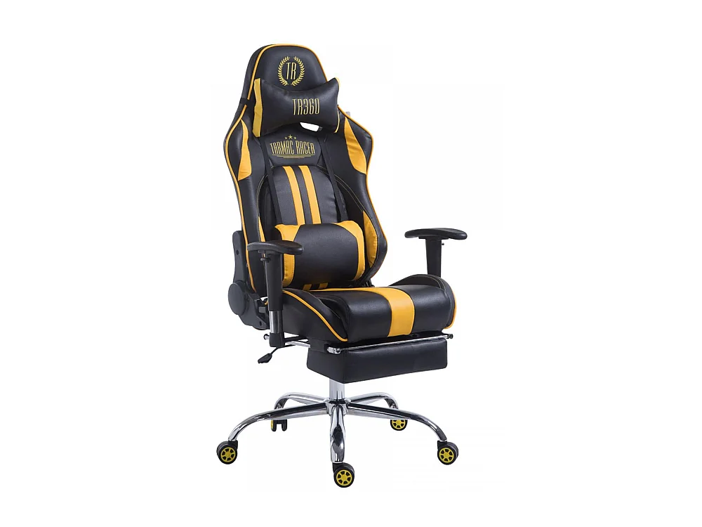 Chaise de bureau - Similicuir - Noir / Jaune - Limit