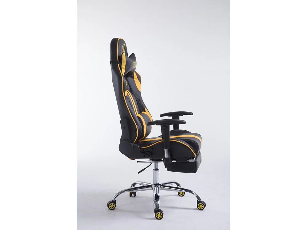 Chaise de bureau - Similicuir - Noir / Jaune - Limit
