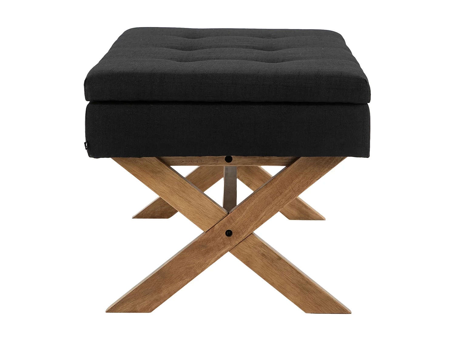 Banquette - Tissu & Bois - Noir - Namaro