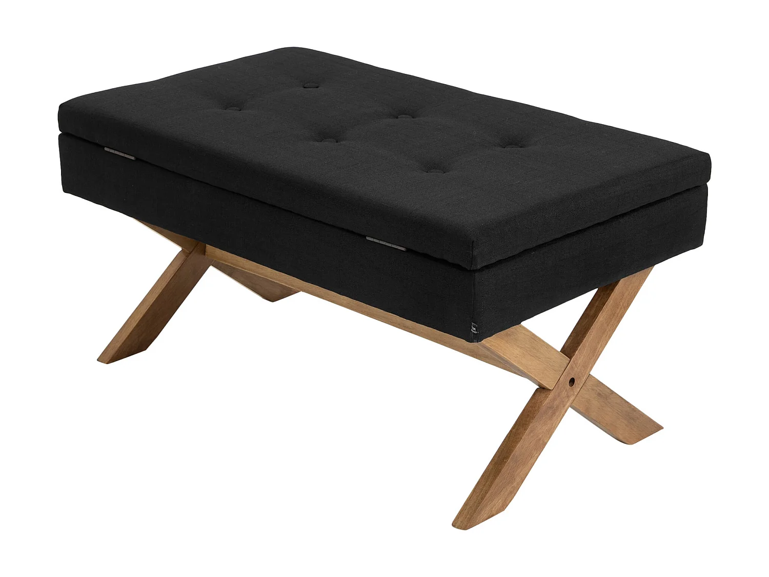 Banquette - Tissu & Bois - Noir - Namaro