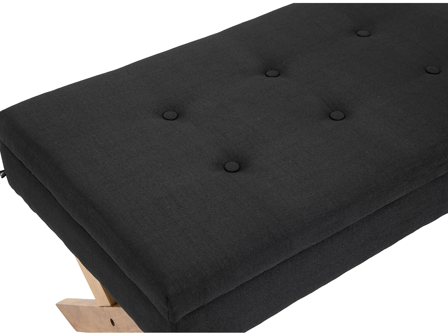 Banquette - Tissu & Bois - Noir - Namaro