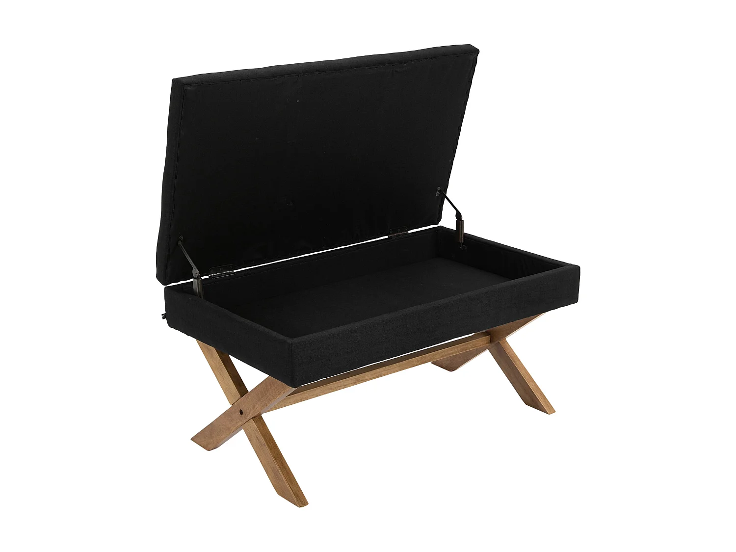 Banquette - Tissu & Bois - Noir - Namaro