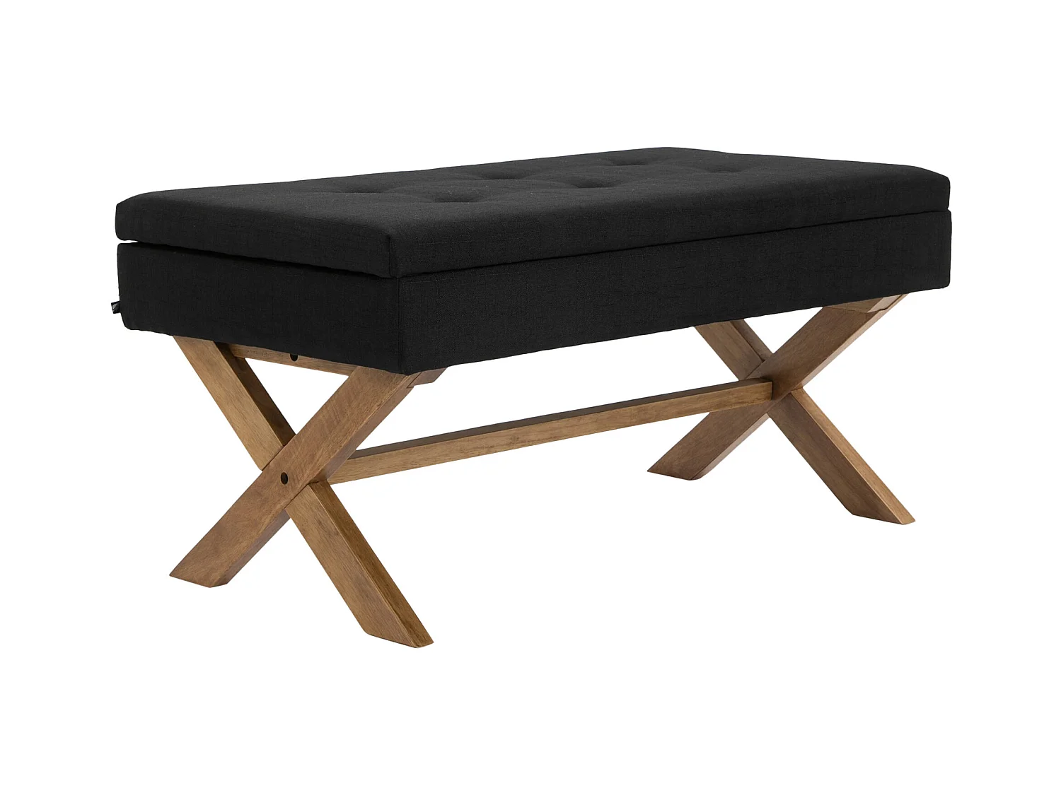 Banquette - Tissu & Bois - Noir - Namaro