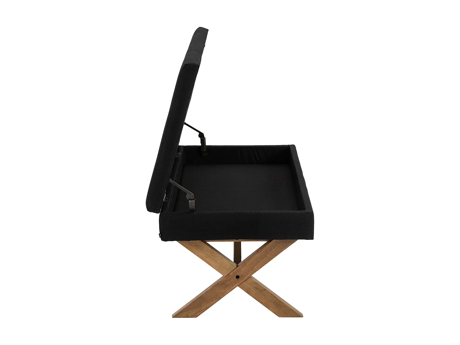 Banquette - Tissu & Bois - Noir - Namaro