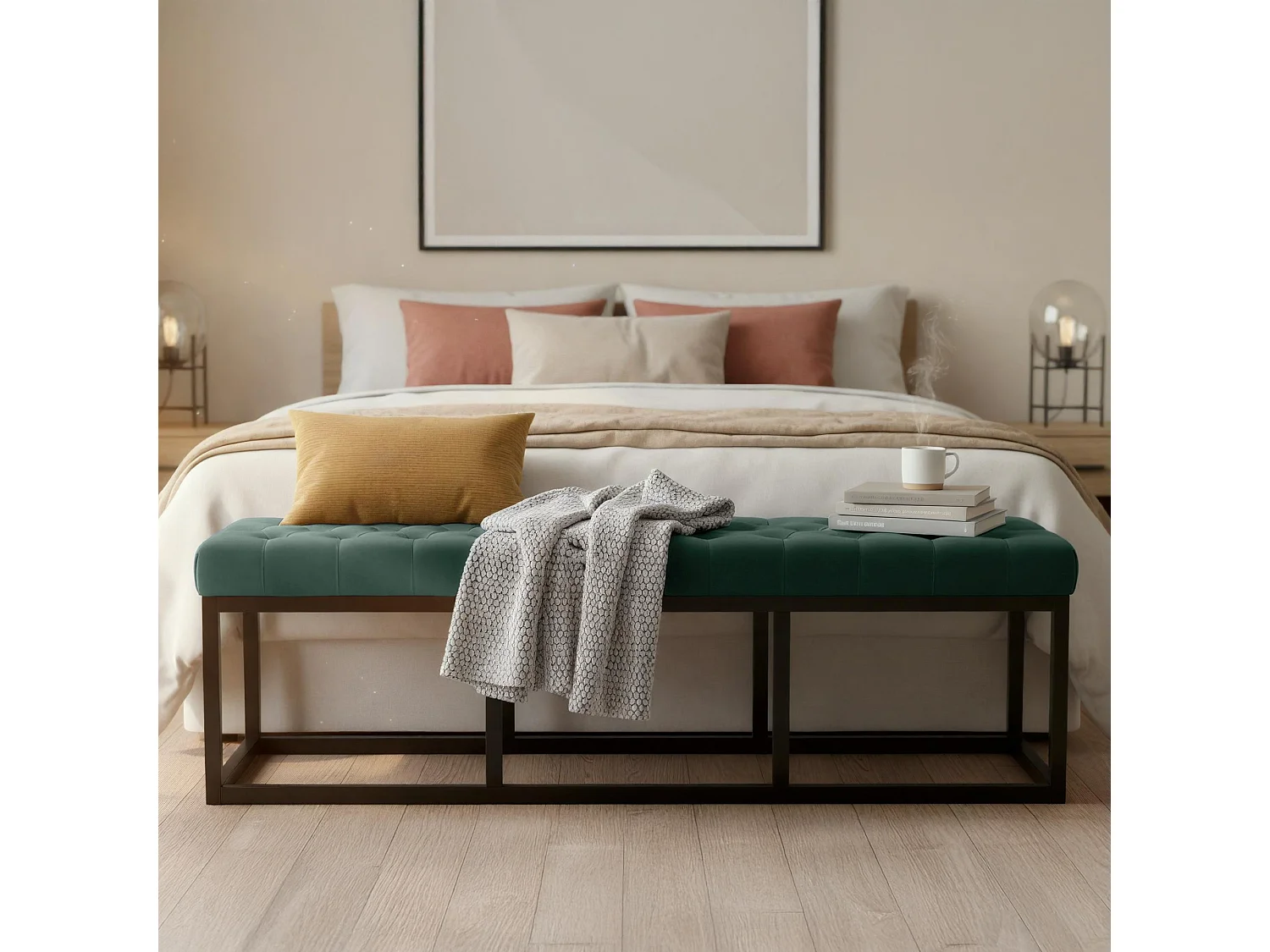 Banquette - Velours - Vert - Polson