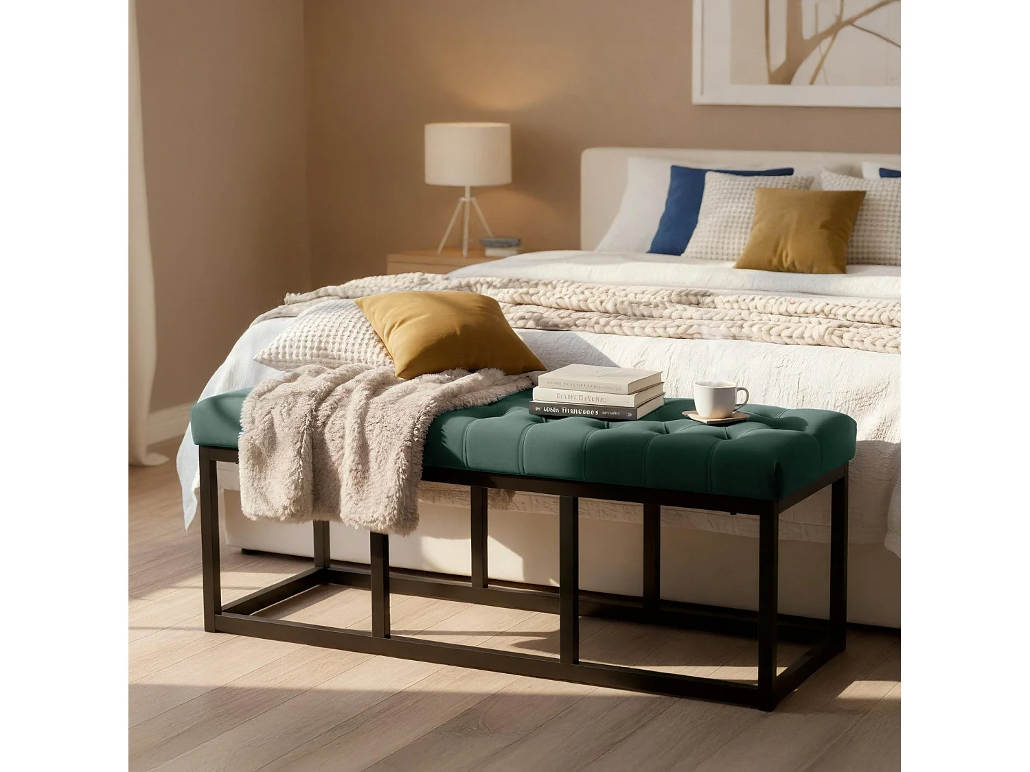 Banquette - Velours - Vert - Polson