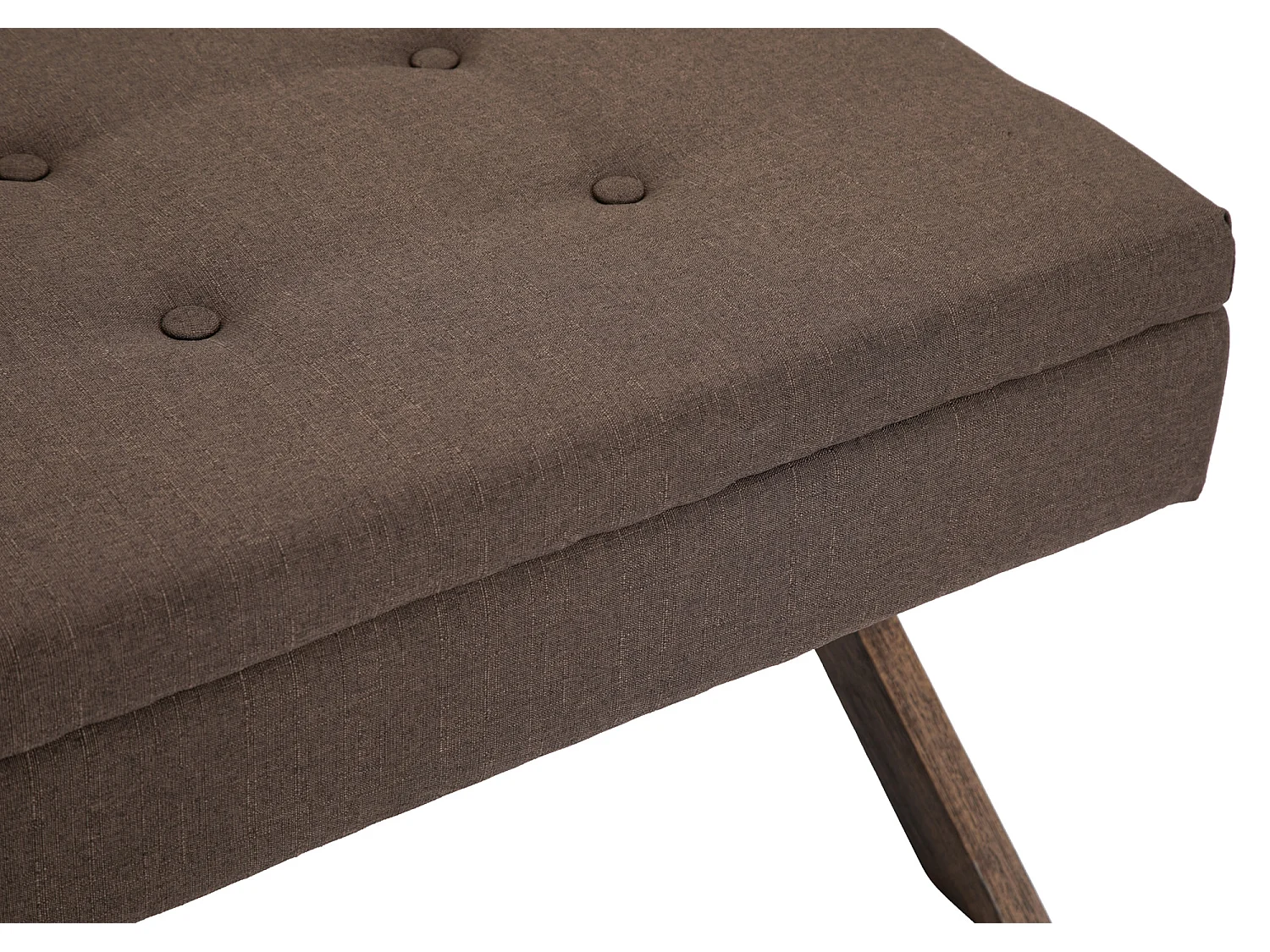 Banquette - Tissu & Bois - Marron - Namaro