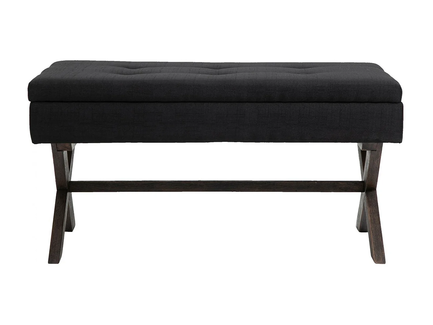 Banquette - Tissu & Bois - Noir - Namaro