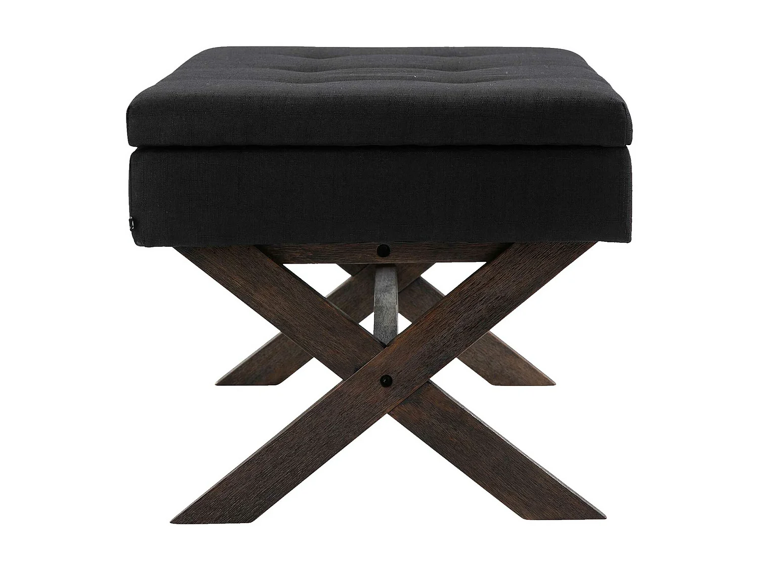 Banquette - Tissu & Bois - Noir - Namaro