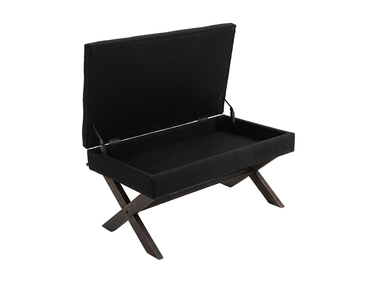 Banquette - Tissu & Bois - Noir - Namaro