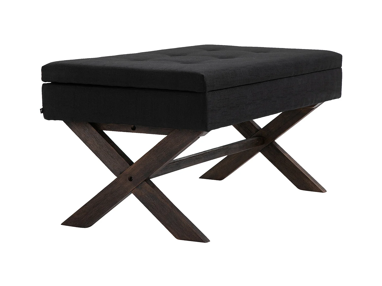 Banquette - Tissu & Bois - Noir - Namaro