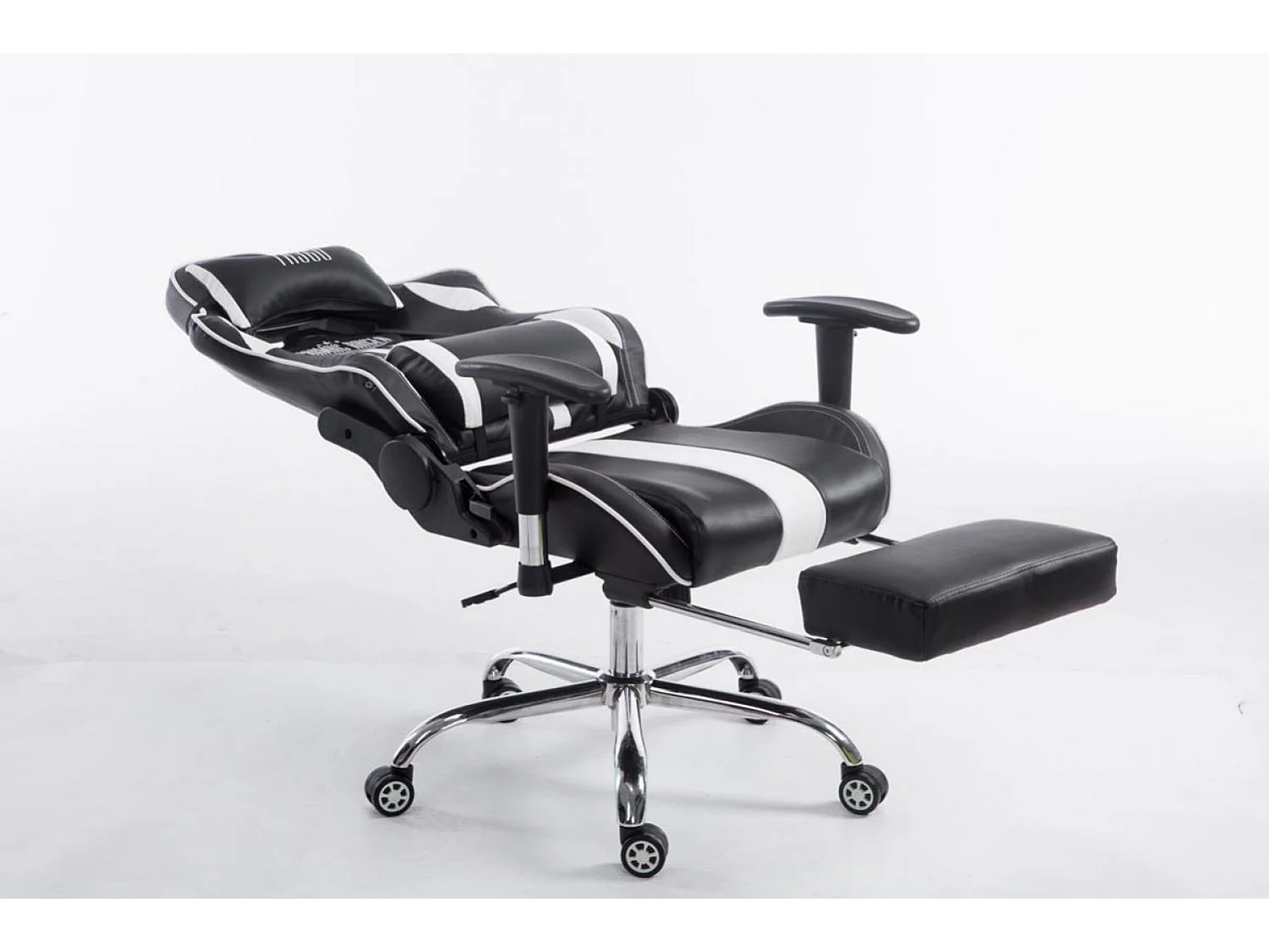 Chaise de bureau - Similicuir - Noir / Blanc - Limit