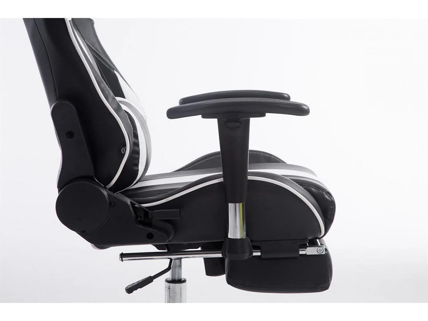 Chaise de bureau - Similicuir - Noir / Blanc - Limit