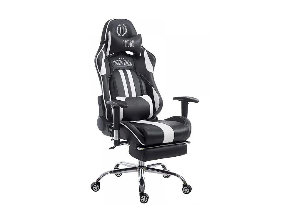 Chaise de bureau - Similicuir - Noir / Blanc - Limit