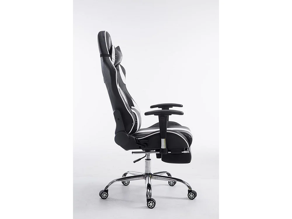 Chaise de bureau - Similicuir - Noir / Blanc - Limit