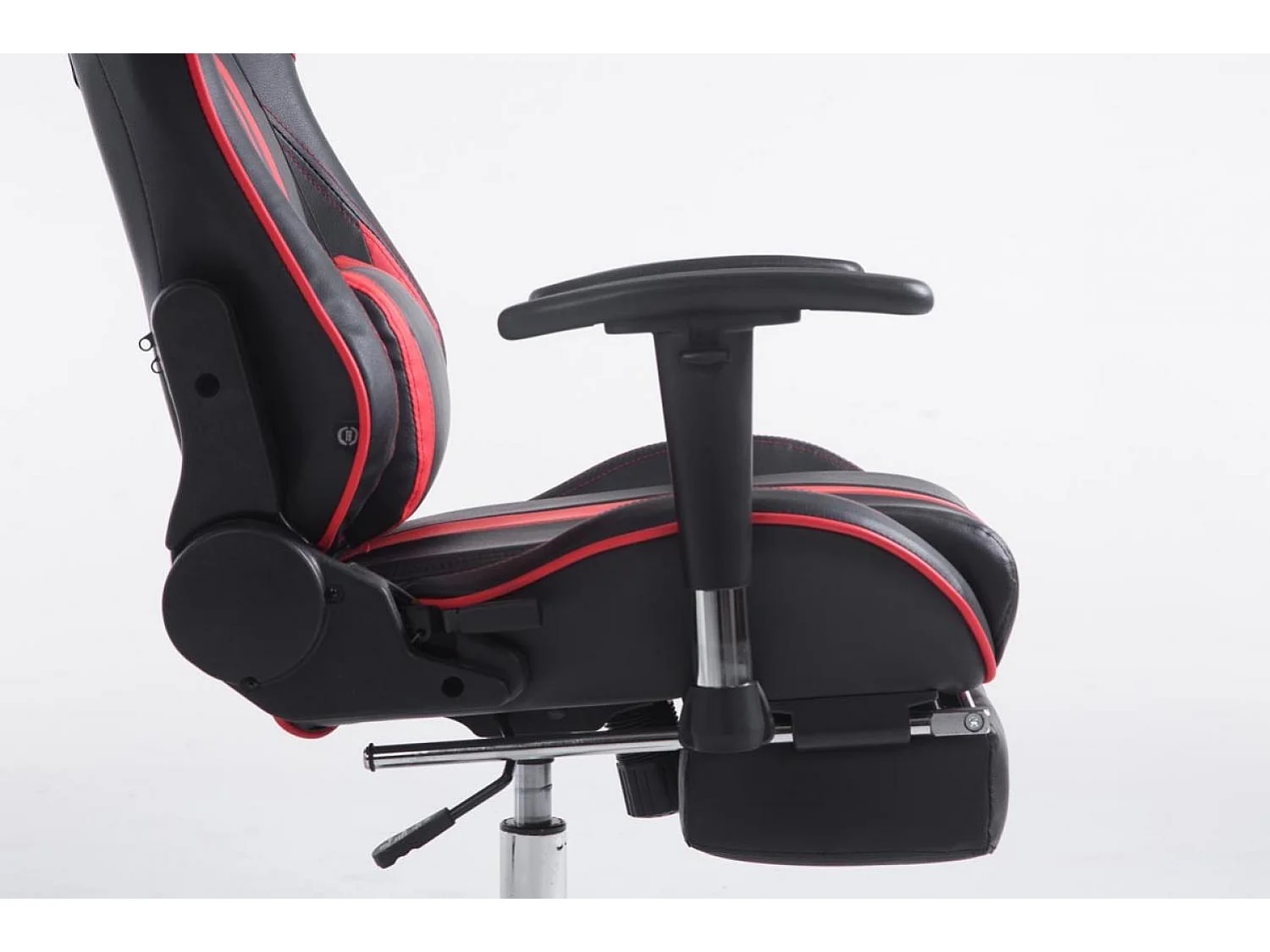 Chaise de bureau - Similicuir - Noir / Rouge - Limit