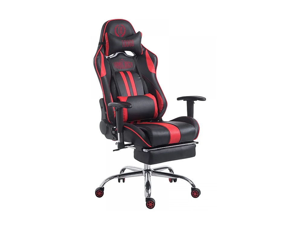 Chaise de bureau - Similicuir - Noir / Rouge - Limit