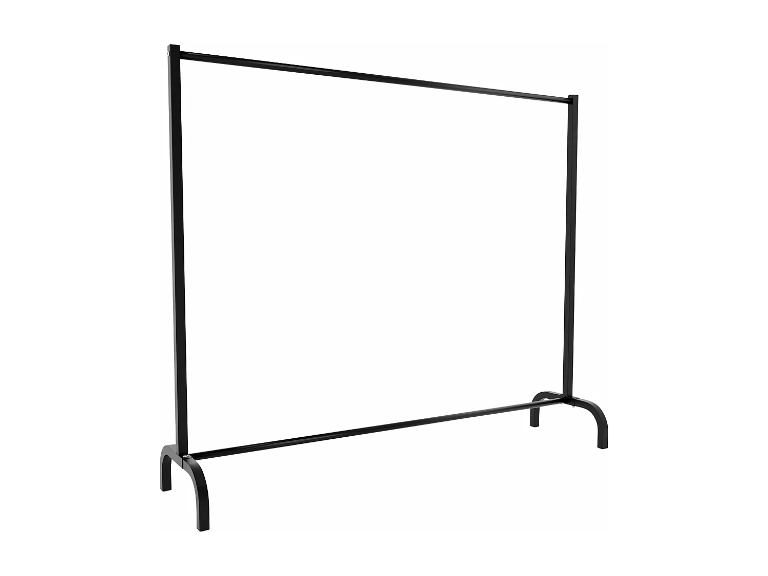 Kledingrek - Metaal - 150x38x120 cm - zwart - Lara