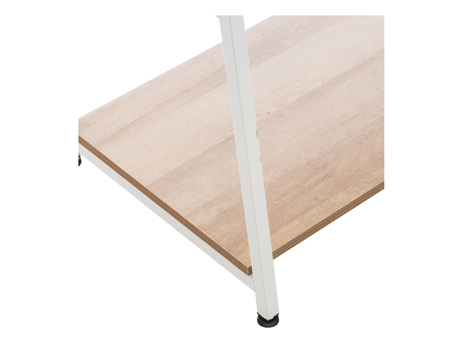 Perchero - Madera - 80 x 44 x 167cm - Natural/blanco - Luton