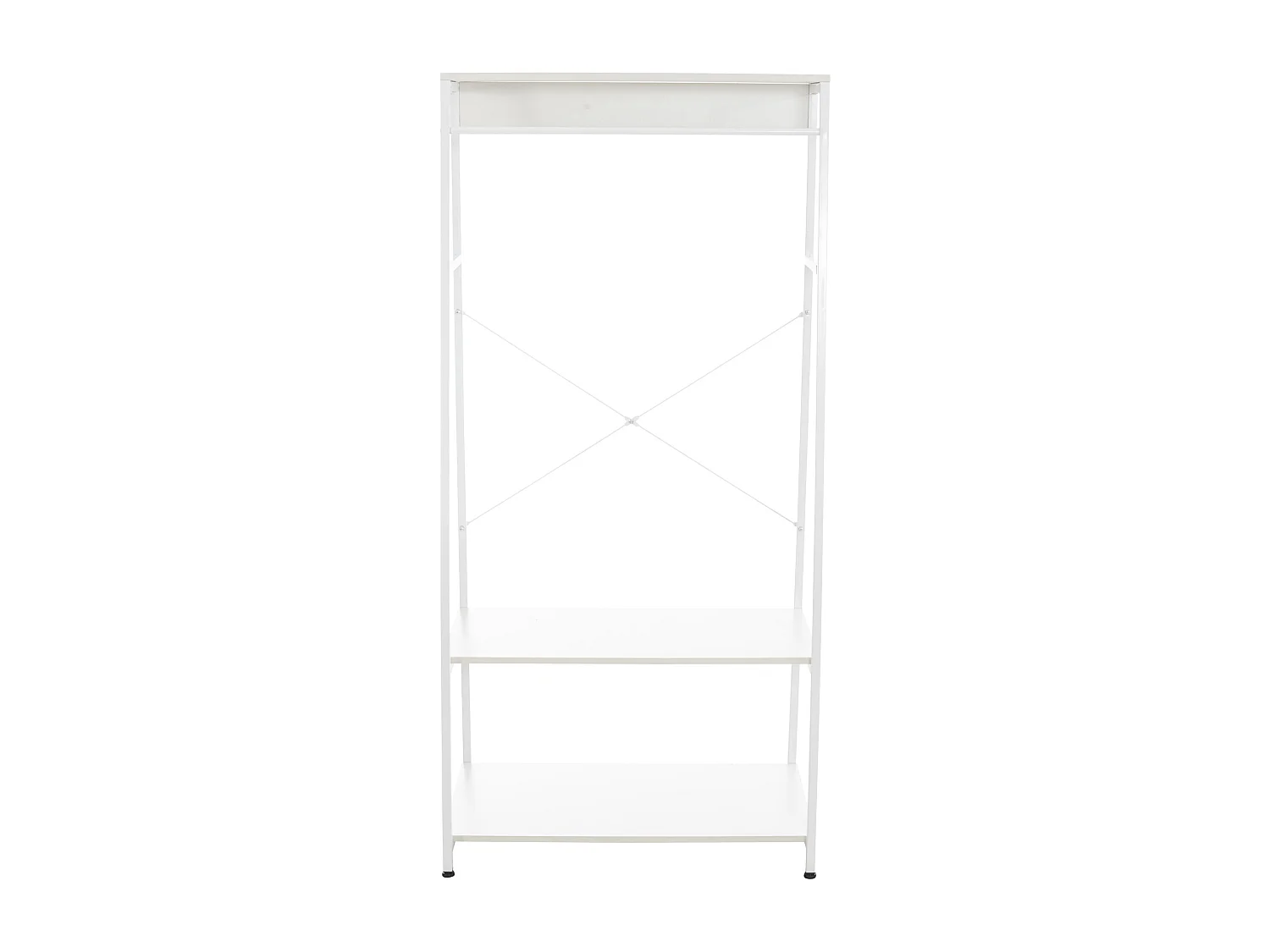 Portant à vêtement - Bois - 80 x 44 x 167cm - Blanc - Luton