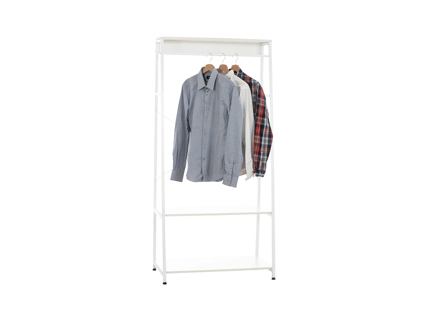 Garderobenständer - Holz - 80 x 44 x 167cm - weiß - Luton