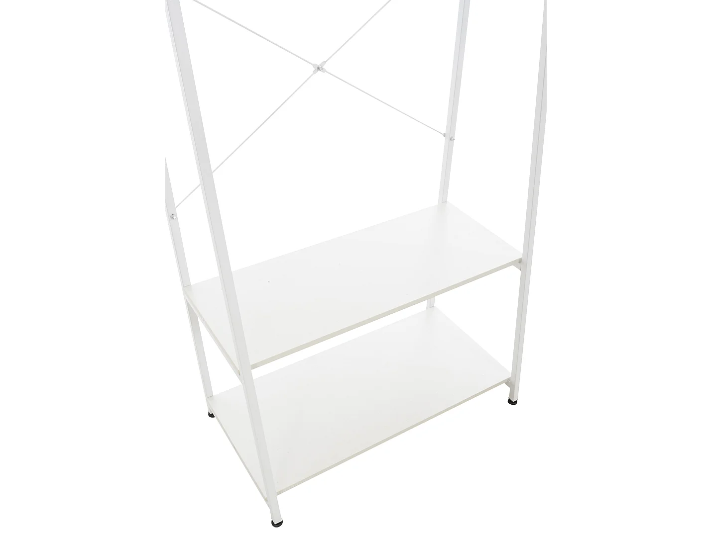 Kledingrek - Hout - 80 x 44 x 167cm - wit - Luton