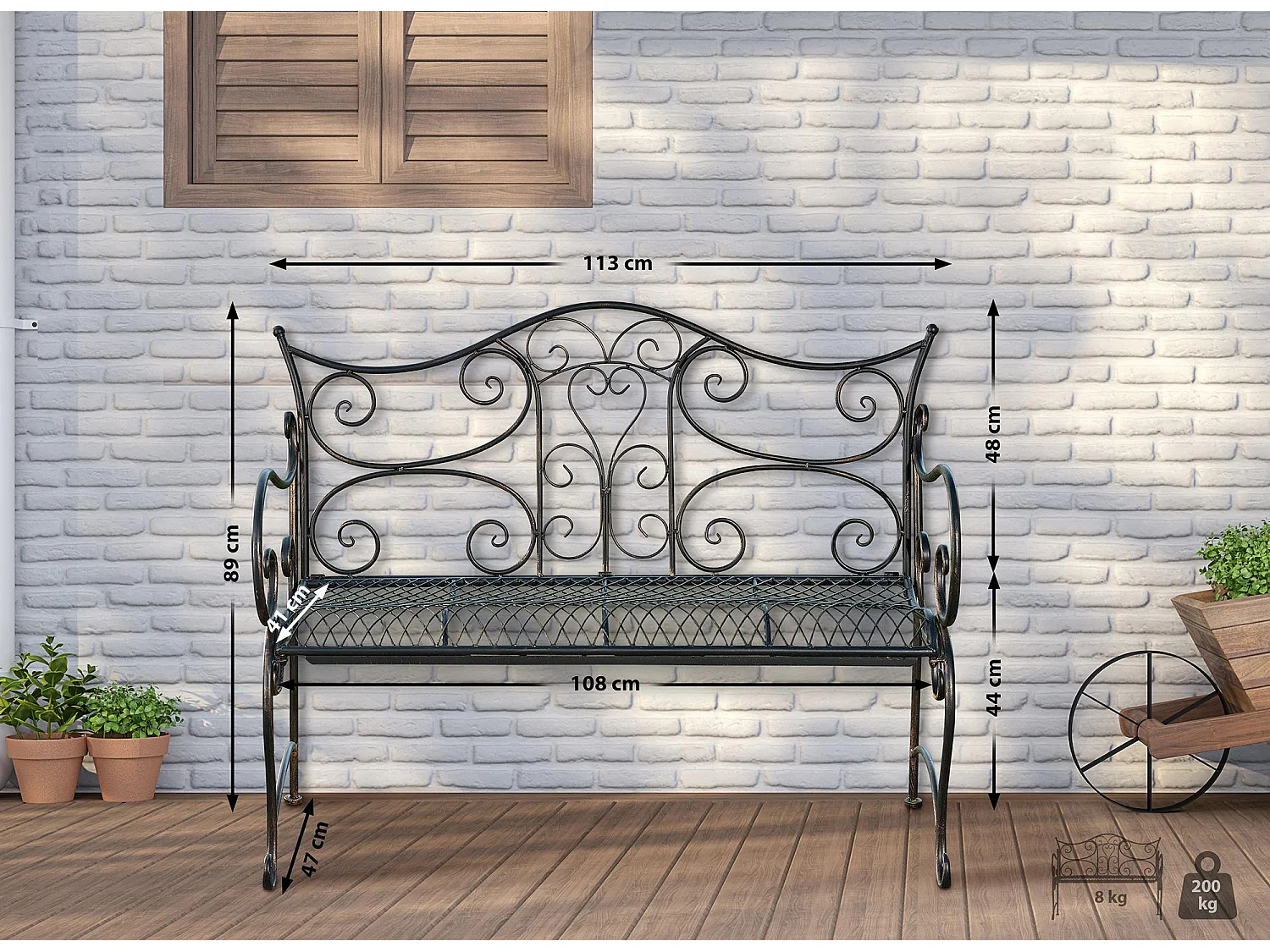 Tuinbank - Metaal - bronzen - Tara