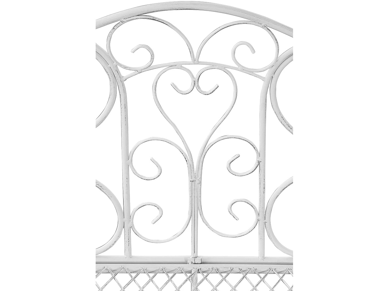 Banc de jardin - Métal & Acier inoxydable - Blanc antique - Tara