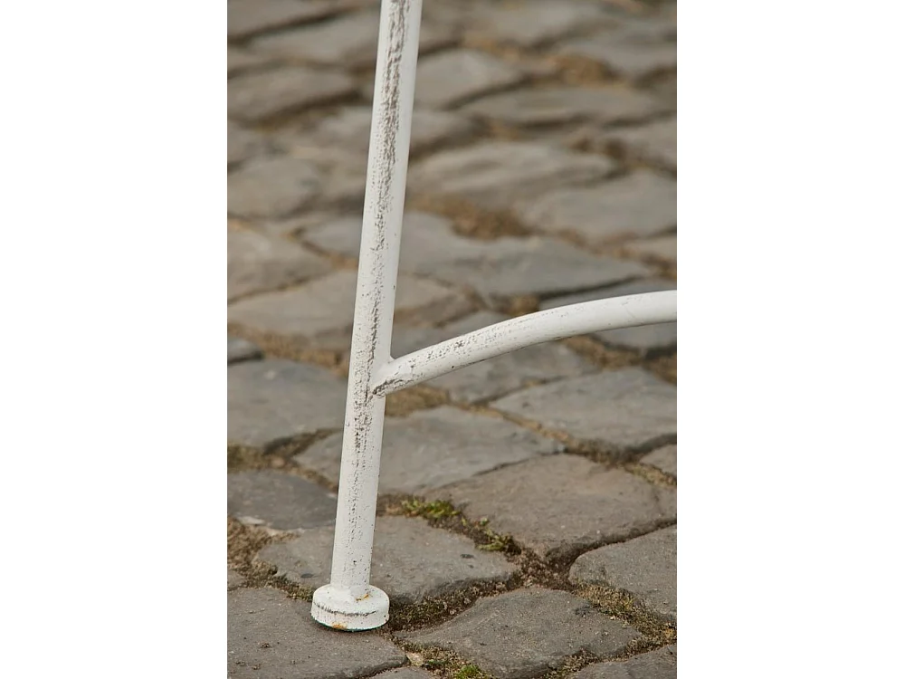 Banc de jardin - Métal & Acier inoxydable - Blanc antique - Tara