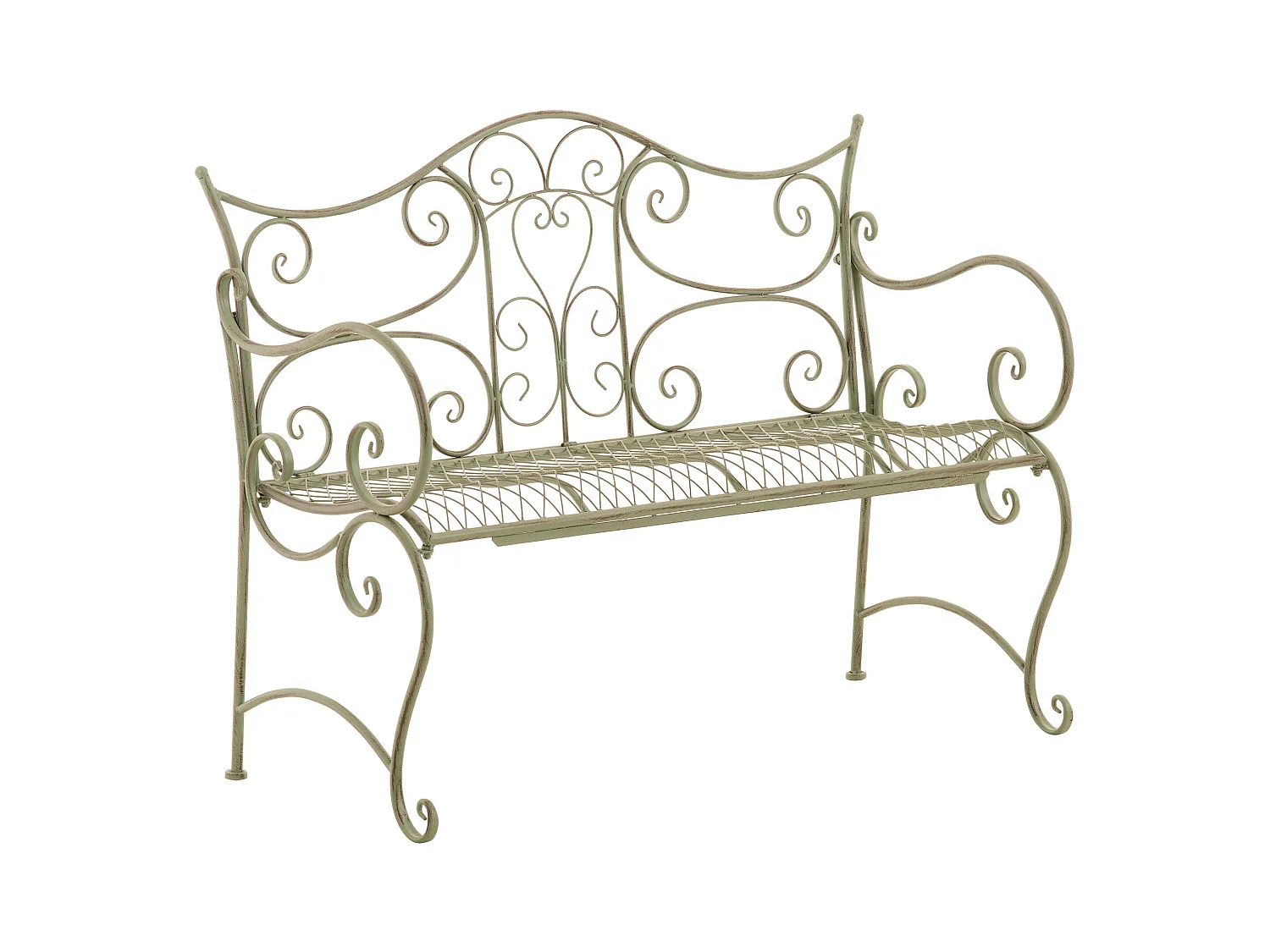 Banc de jardin - Métal - Vert antique - Tara