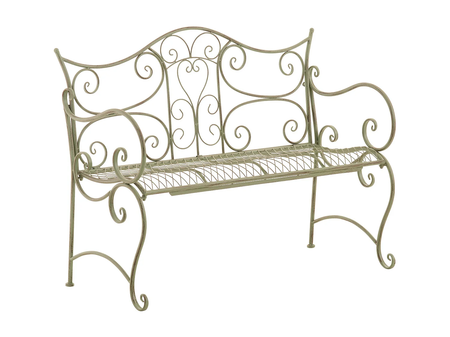 Banc de jardin - Métal - Vert antique - Tara