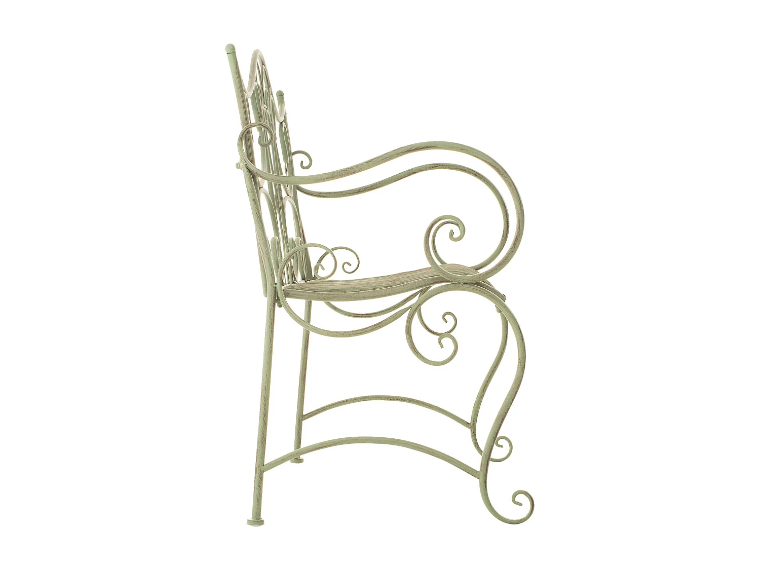 Banc de jardin - Métal - Vert antique - Tara