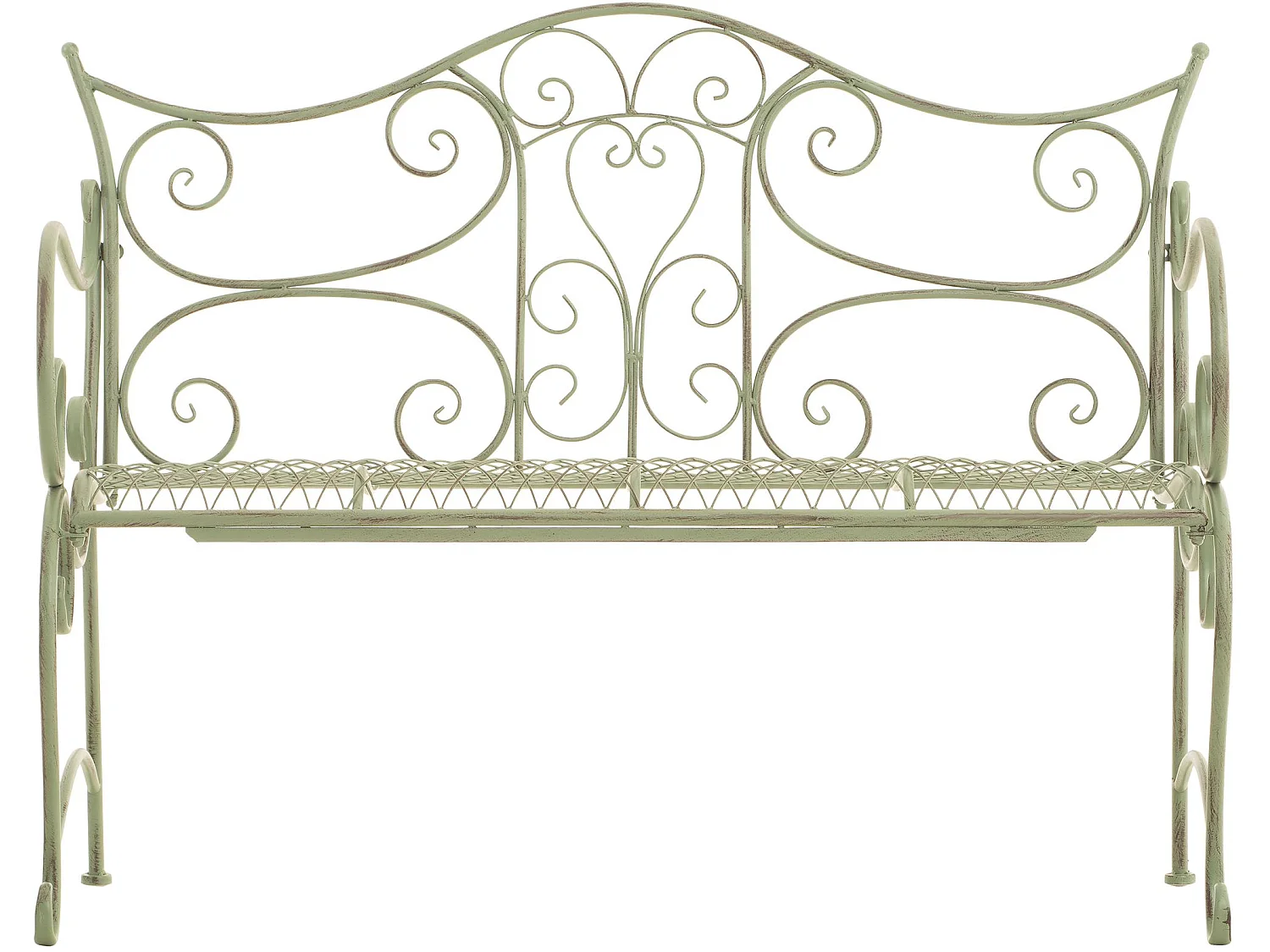 Banc de jardin - Métal & Acier inoxydable - Vert antique - Tara
