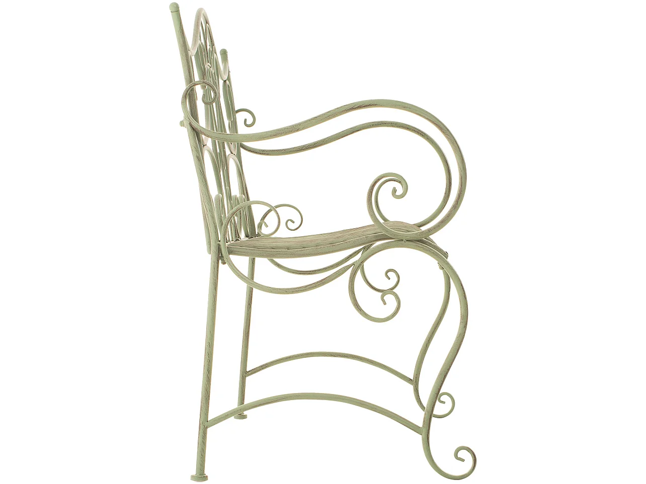 Banc de jardin - Métal & Acier inoxydable - Vert antique - Tara